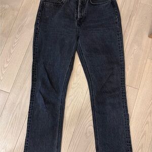 Denim Forum Midnight Black High Rise Jeans